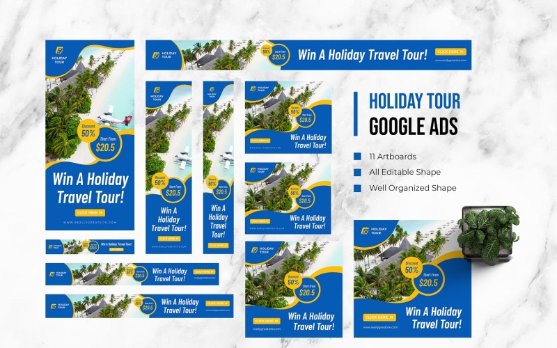 Holiday Tour Google Ads Template Social Media