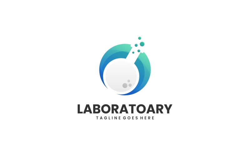 Laboratory Gradient Logo Style Logo Template