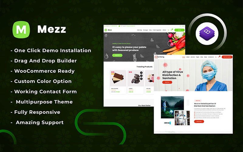 Mezz-Senitizing Responsive WordPress Theme WooCommerce Theme