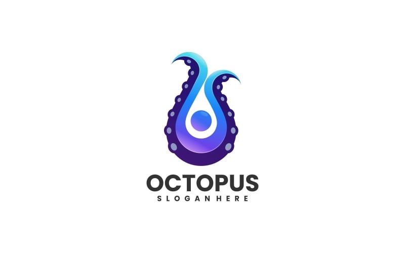 Octopus Gradient Logo Design Logo Template