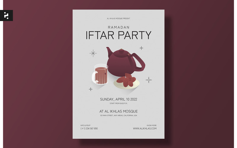 Ramadan Iftar Party Flyer Template Kit Corporate Identity