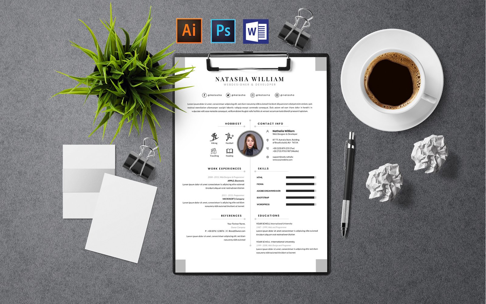 Template #235397 Resume Template Webdesign Template - Logo template Preview