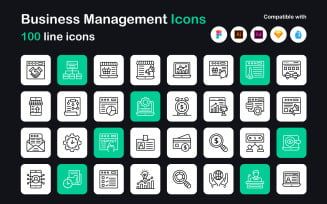 Business Management Linear Icons