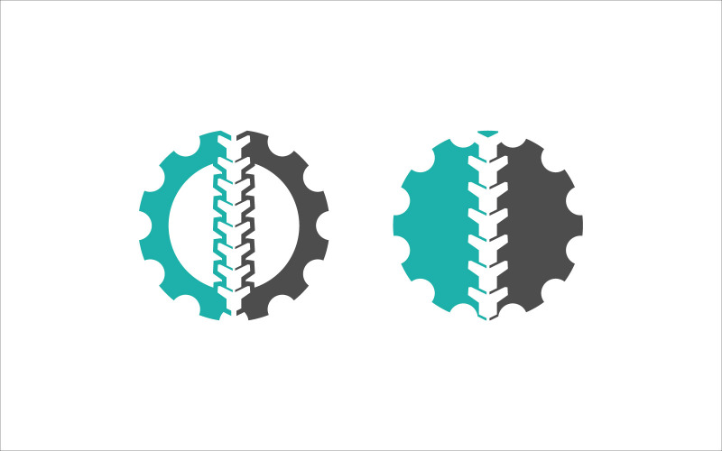 gear backbone vector template Logo Template
