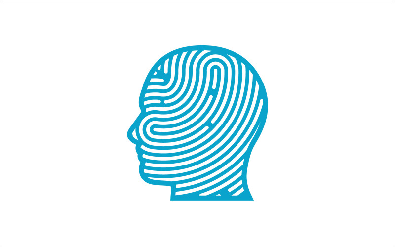 Head finger print vector template Logo Template