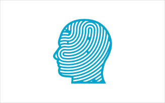 Head finger print vector template