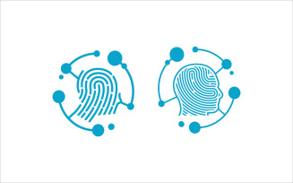 Head fingerprint scanner vector template