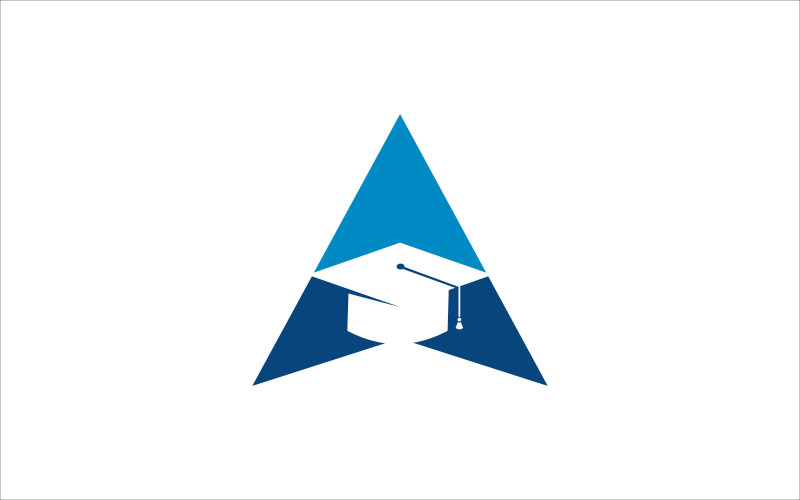 Letter A graduate vector template Logo Template