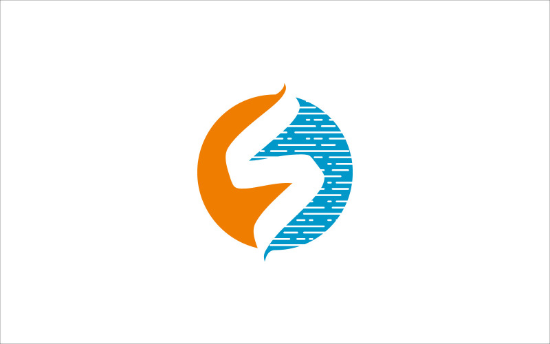 Letter S sunset vector template Logo Template
