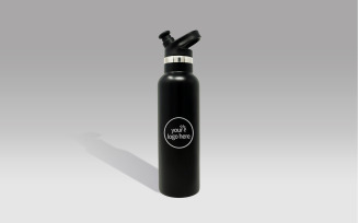 Metal Flask Bottle Mockup Template