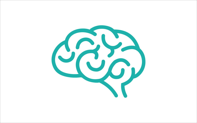 Simple brain vector template Logo Template