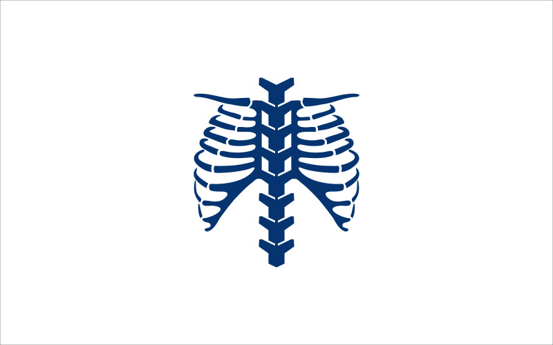 simple rib and backbone vector template Logo Template