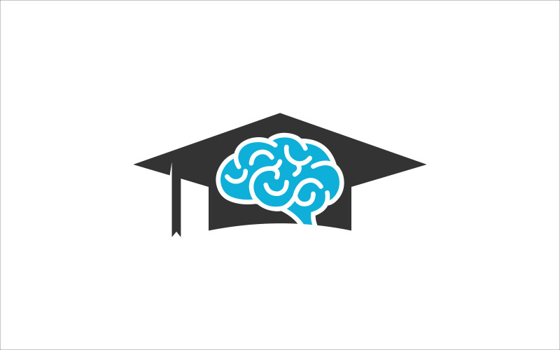 Simple smart graduate vector template Logo Template