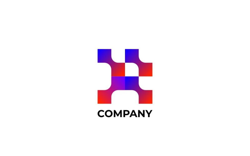 Techno R Gradient Future Logo Logo Template
