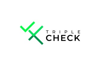 Triple Check Letter X Logo
