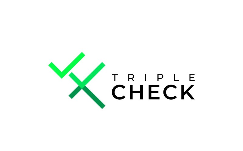 Triple Check Letter X Logo Logo Template