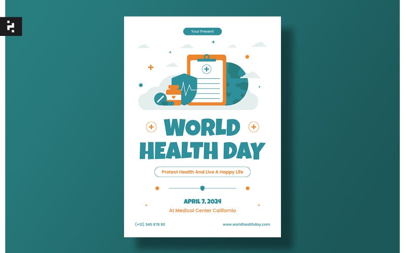 World Health Day Flyer Template Corporate Identity