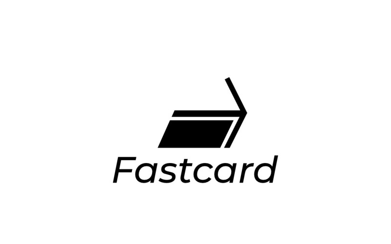 Arrow Fast Card Clever Logo Logo Template