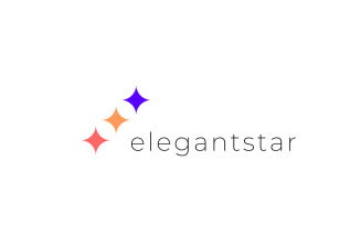 Beauty Elegant Star Flat Girl Logo