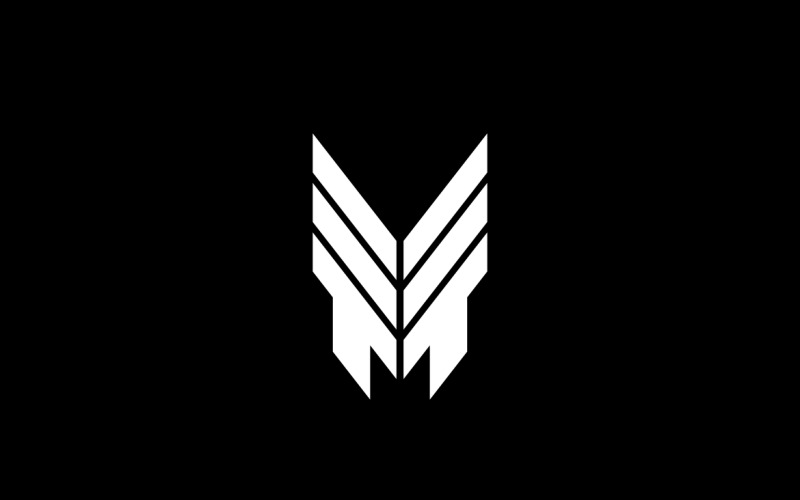 Black Dynamic Monogram TM Logo Logo Template
