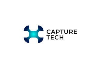 Capture Tech Gradient Shutter Camera Logo
