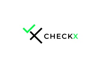 Clever Check X Letter Logo