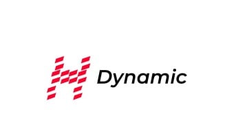 Dynamic Letter H Flat Logo