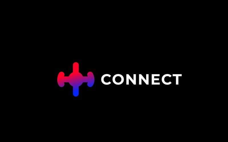 Gradient Target Connect Logo Logo Template
