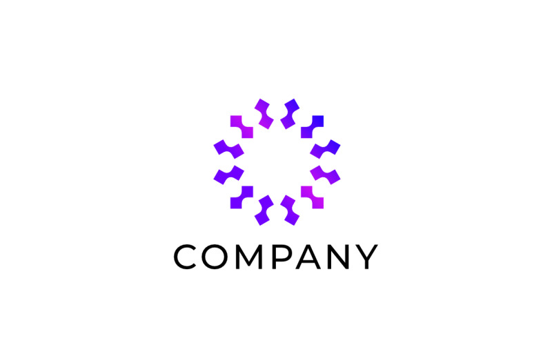 Gradient Tech Abstract Rotate Logo Logo Template