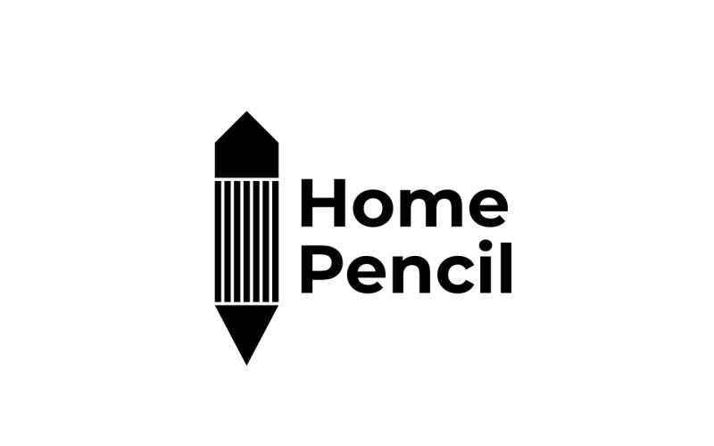 Home Pencil Clever Smart Logo Logo Template