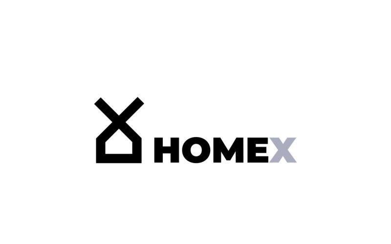 Home X Clever Smart Line Logo Logo Template