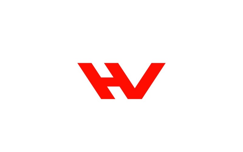 Monogram HV Letter Modern Logo Logo Template