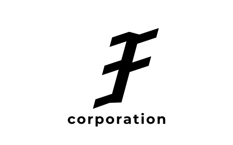 Monogram Letter E F Flat Logo Logo Template