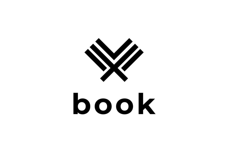 Recite Book Flat Organization School Study Logo Logo Template