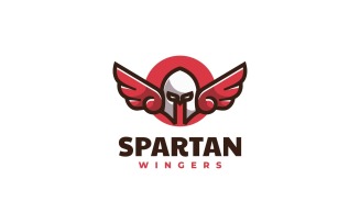 Spartan Wings Simple Mascot Logo