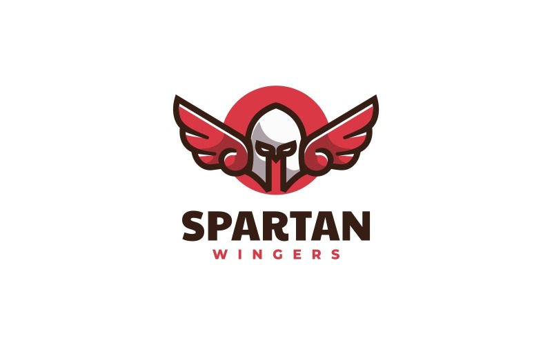 Spartan Wings Simple Mascot Logo Logo Template