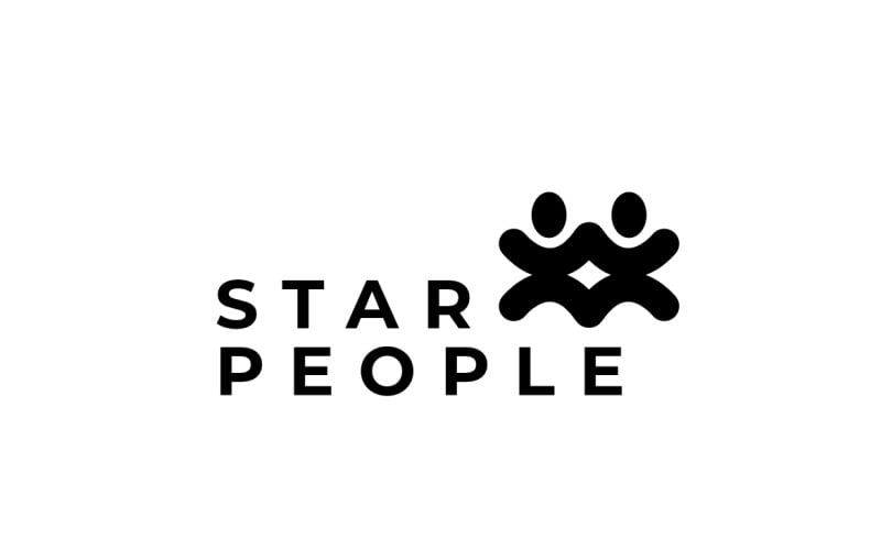 Star People Dual Meaning Logo Logo Template