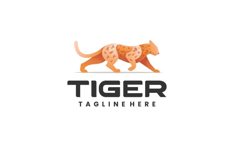 Tiger Gradient Logo Design Logo Template