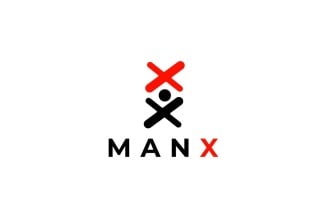 X People Flat Modern Logo