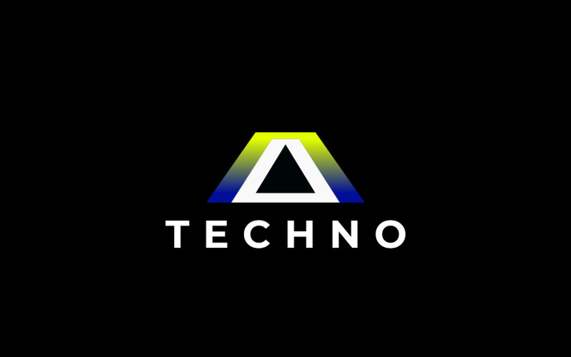 A Triangle Software App Gradient Logo Logo Template