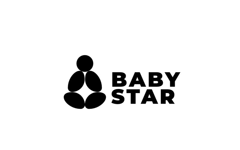 Baby Star Creative Kids Child Playground Logo Logo Template
