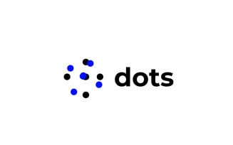 Blue Dots Flat Round Logo