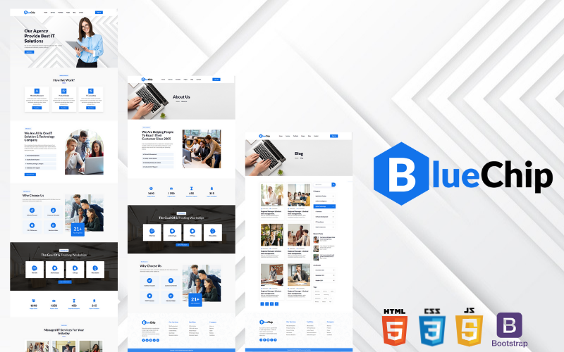 BlueChip Corporate Website HTML Website Template