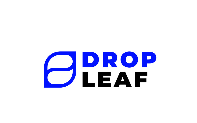 Drop Leaf Letter S Negative Space Logo Logo Template