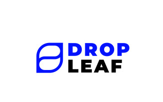 Drop Leaf Letter S Negative Space Logo