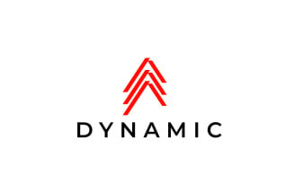 Dynamic Red Letter A Logo