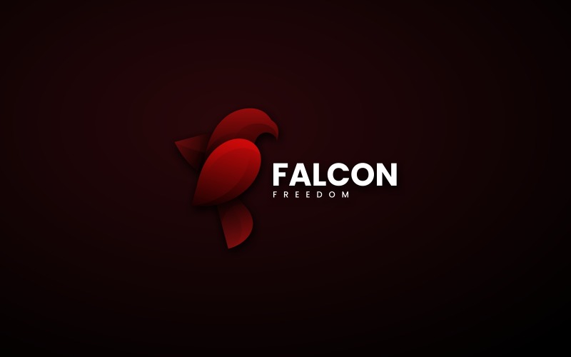 Falcon Dark Gradient Logo Logo Template