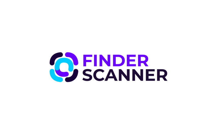 Finder Scanner Flat Startup Logo Logo Template