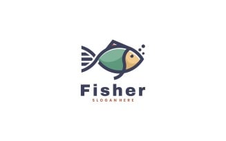 Fisher Simple Mascot Logo