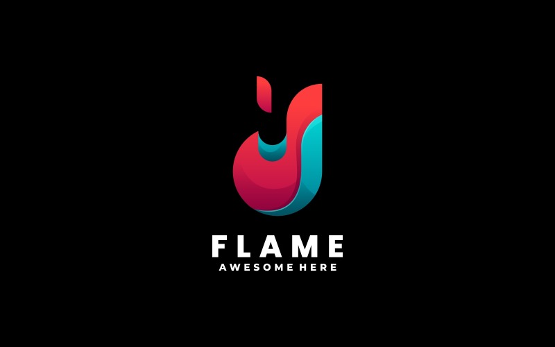 Flame Colorful Logo Style Logo Template